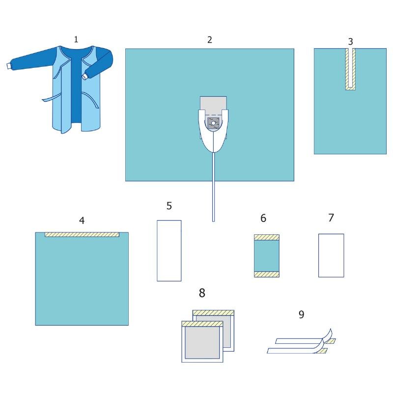 Комплект одягу та покриттів операційних для артроскопії (плечового суглобу) № 4 Taipan-Pharm стерильний